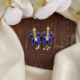 Vriksham Lotus Maharashtrian Style Press Bugadi-Blue-Pearl-J2721